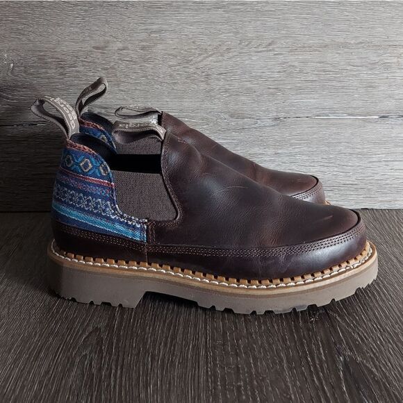 Georgia Boot GB00460 Women's Brown & Blue 3" Romeo Shoe Slip Resistant Shoes - Picture 1 of 11